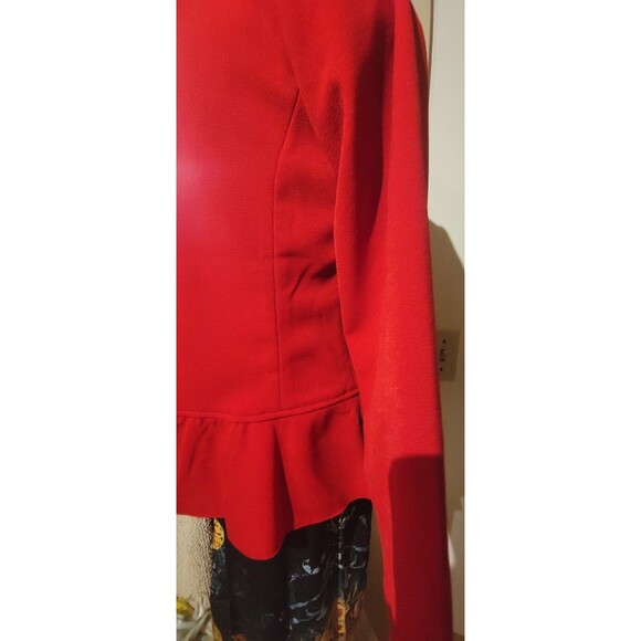 Sophisticated Fashion High Quality Joan Rivers Red Soft Knit Flutter Lapel Shrug - Picture 7 of 14
